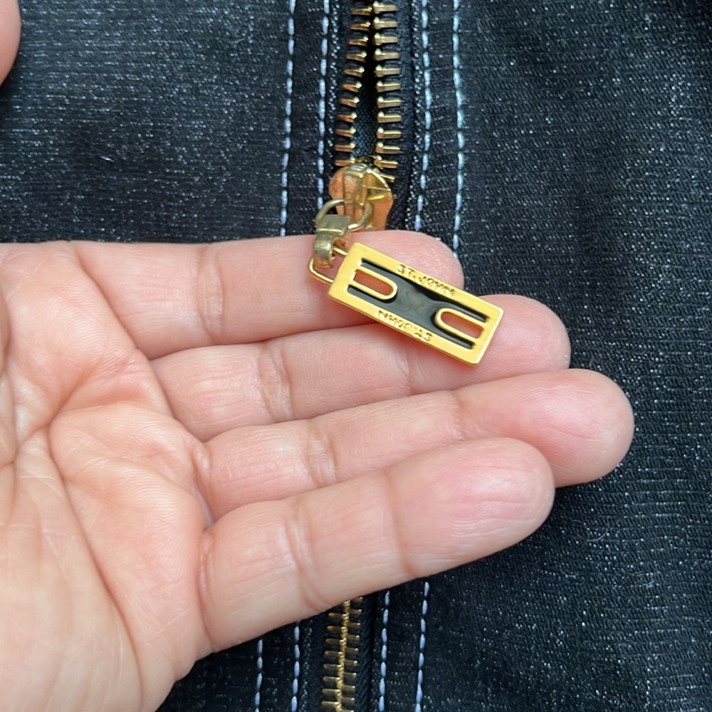 St. John Sport denim zip up - Picture 4 of 10